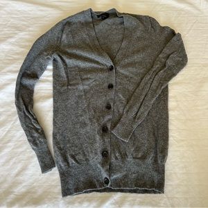 J Crew Cashmere Cardigan - Charcoal Gray, Size XXS